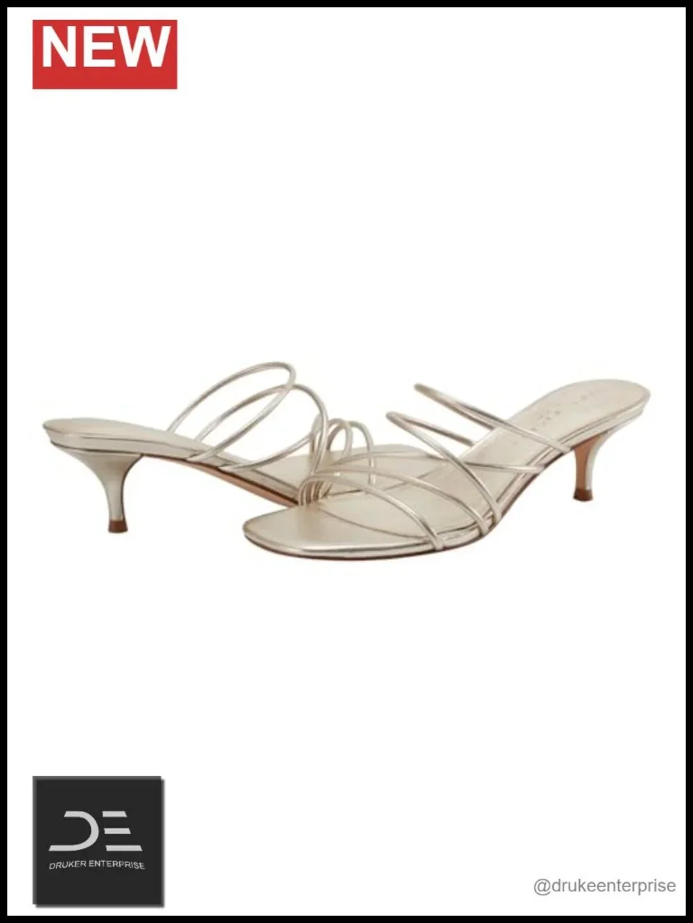 Heeled Sandals with Stiletto Heel and Slingback Strap
